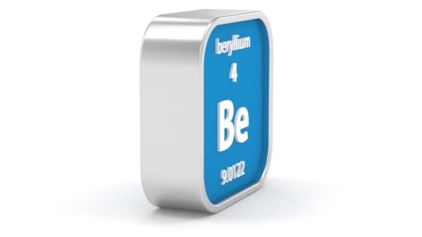 Beryllium materiële teken — Stockvideo