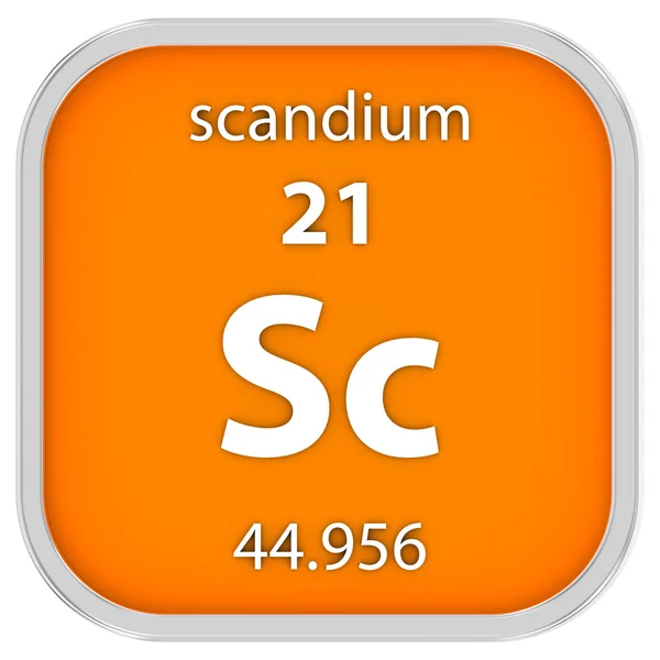 Scandium signe matériel — Photo