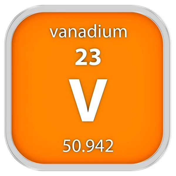 Vanadium-Materialzeichen — Stockfoto