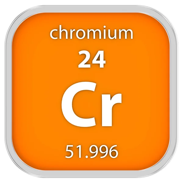 Sinal de material de cromo — Fotografia de Stock