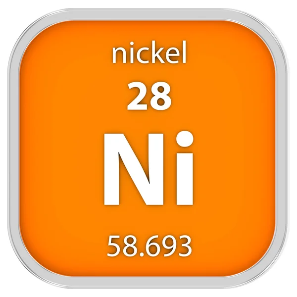 Nickel materiella tecken — Stockfoto