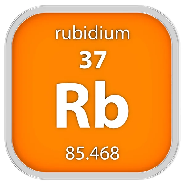 Rubidium materiële teken — Stockfoto