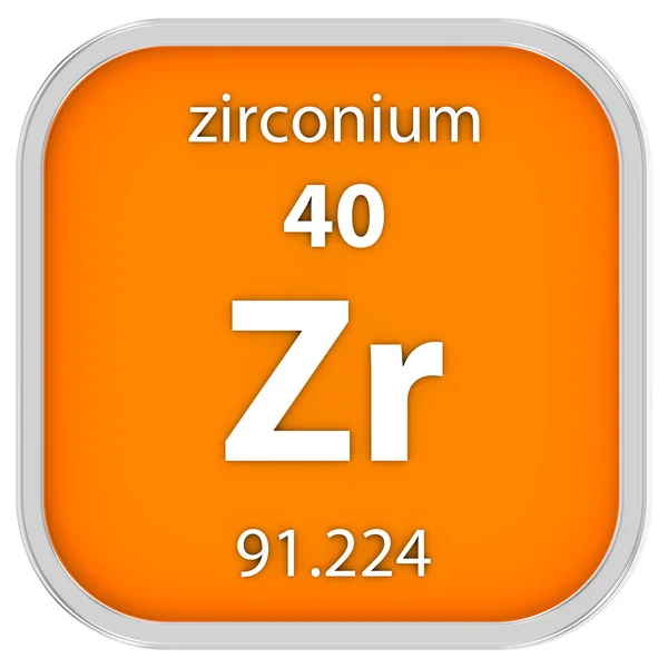 Zirkonium materiella tecken — Stockfoto