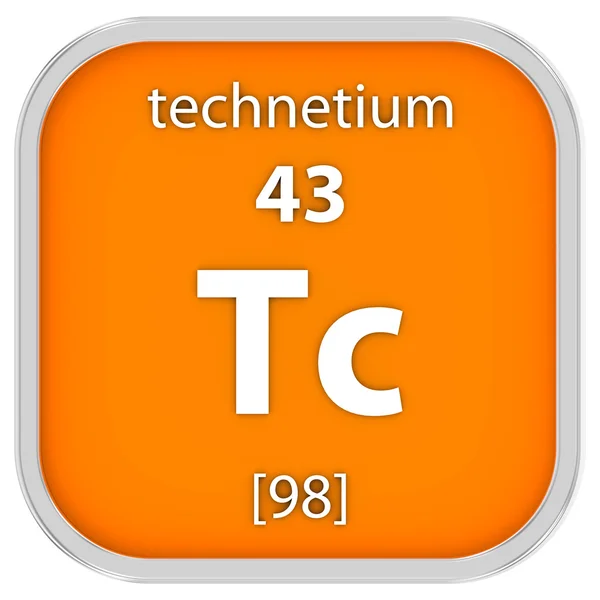 Materiální znak technecium — Stock fotografie
