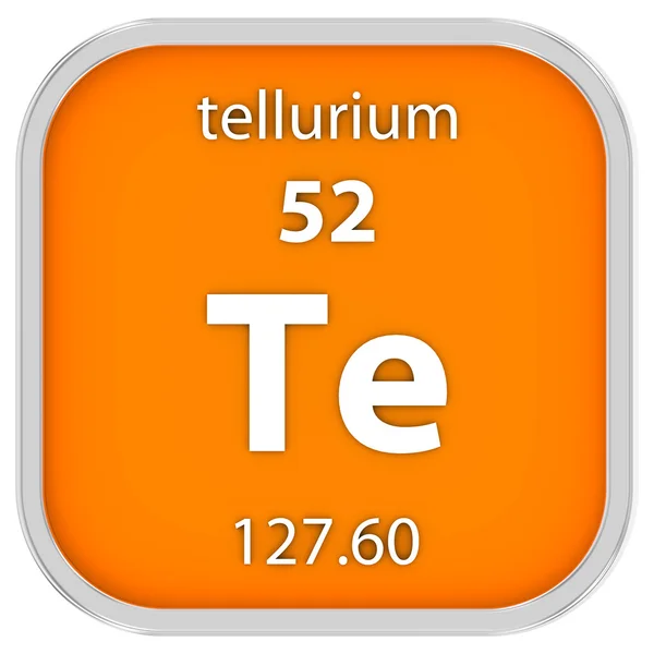 Tellur materiella tecken — Stockfoto