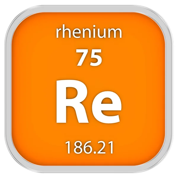 Rhenium materiálu znamení — Stock fotografie