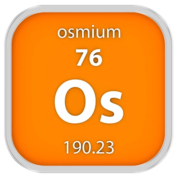 Osmium-Materialzeichen — Stockfoto