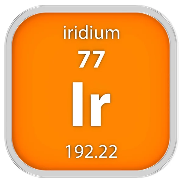 Materiální znak Iridium — Stock fotografie