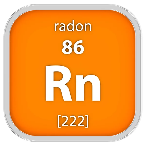 Radon segno materiale — Foto Stock