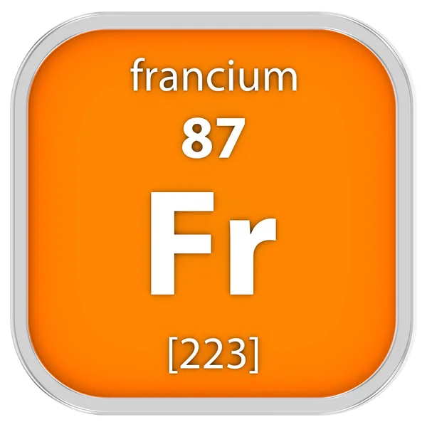 Sinal material do francium — Fotografia de Stock