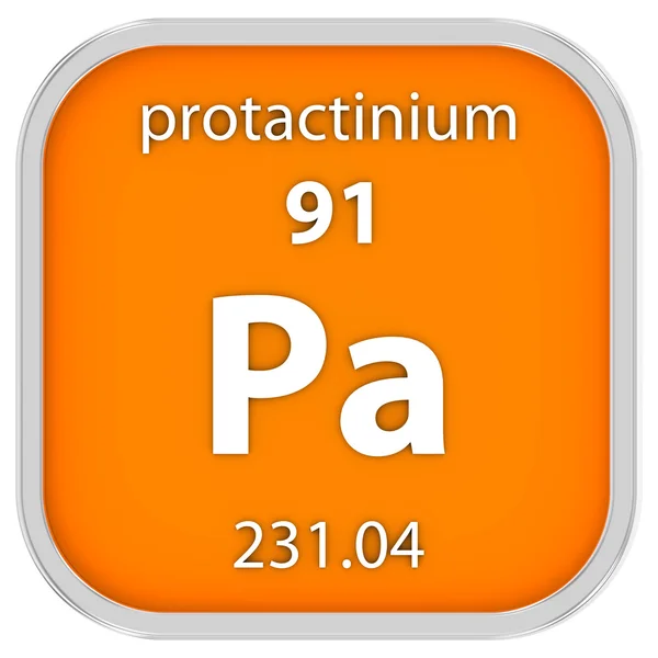 Protactinium materiële teken — Stockfoto