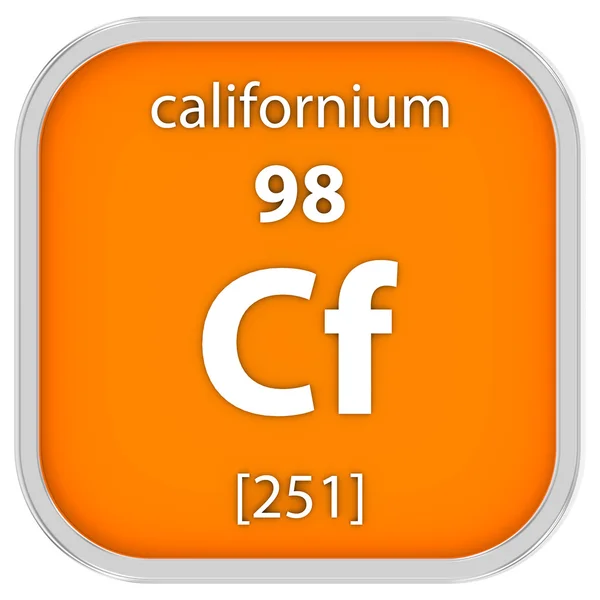 Californium materiële teken — Stockfoto