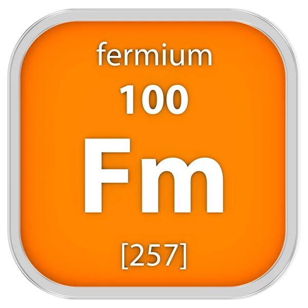 Materiał znak: Fermium — Zdjęcie stockowe