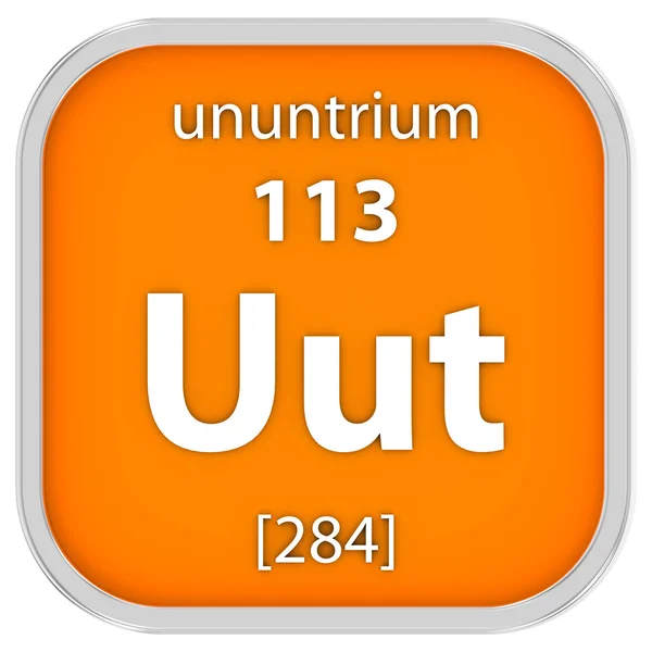 Ununtrium materiał znak — Zdjęcie stockowe