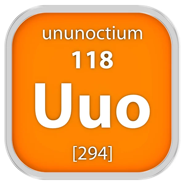 Ununoctium materiële teken — Stockfoto