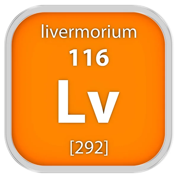 Materiální znak livermorium — Stock fotografie