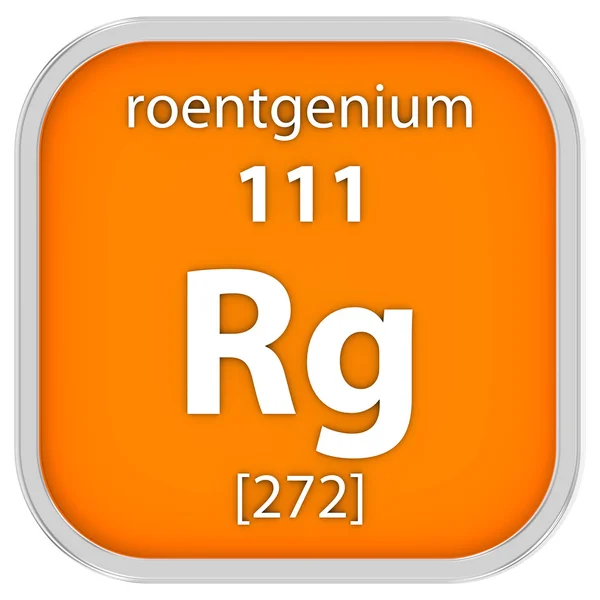 Signo material de Roentgenium — Foto de Stock