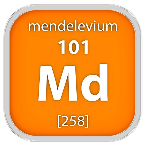 Mendelevium segno materiale — Foto Stock