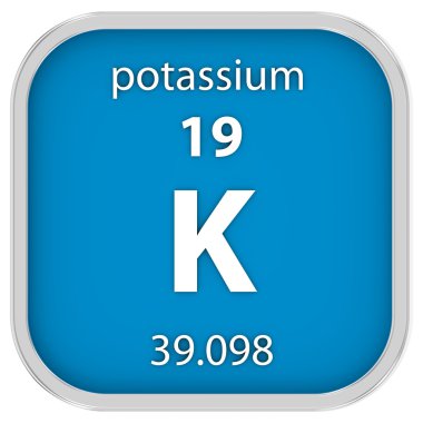 Potassium material sign clipart