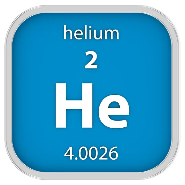 Helium materiële teken — Stockfoto