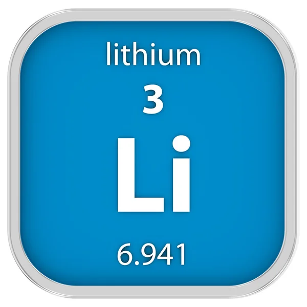 Zeichen für Lithium-Material — Stockfoto