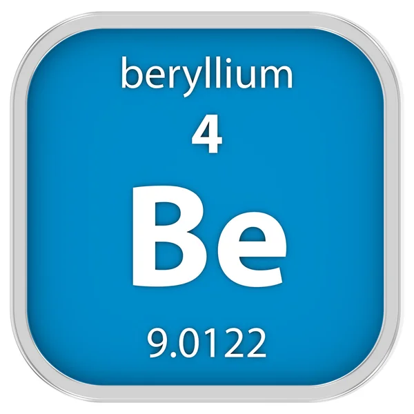 Beryllium-Materialzeichen — Stockfoto