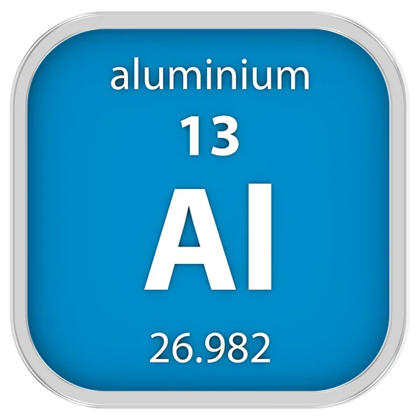 Aluminium material sign — Stock Photo, Image