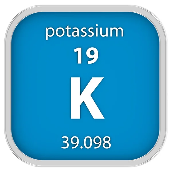 Kalium materiella tecken — Stockfoto