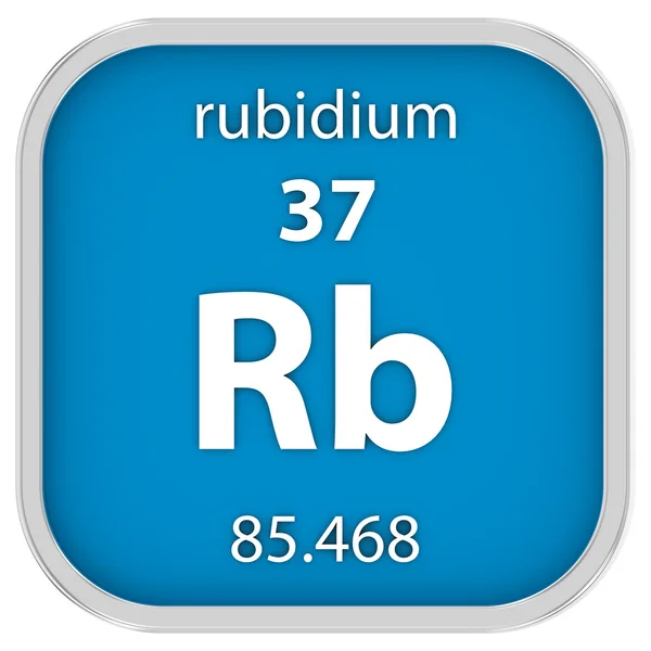 Materiał znak rubidu — Zdjęcie stockowe