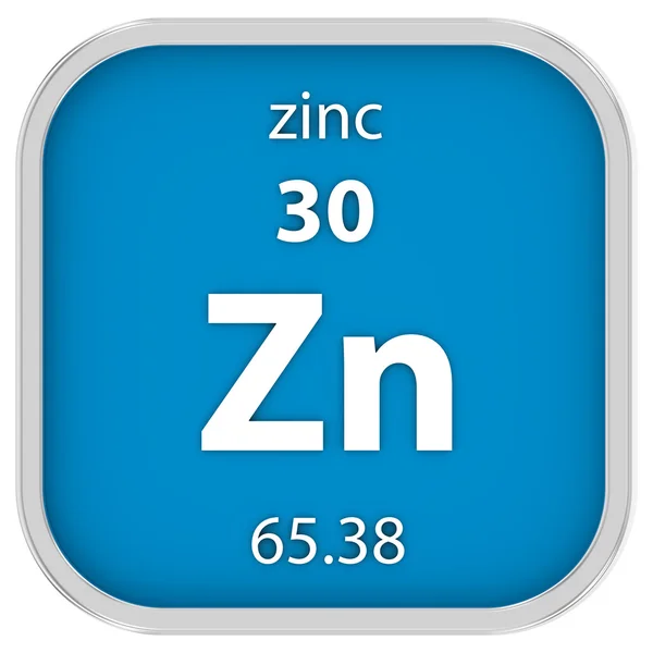 Zinc material sign — Stock Photo, Image