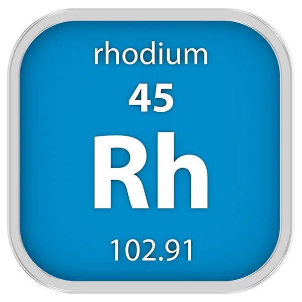 Segno materiale Rhodium — Foto Stock