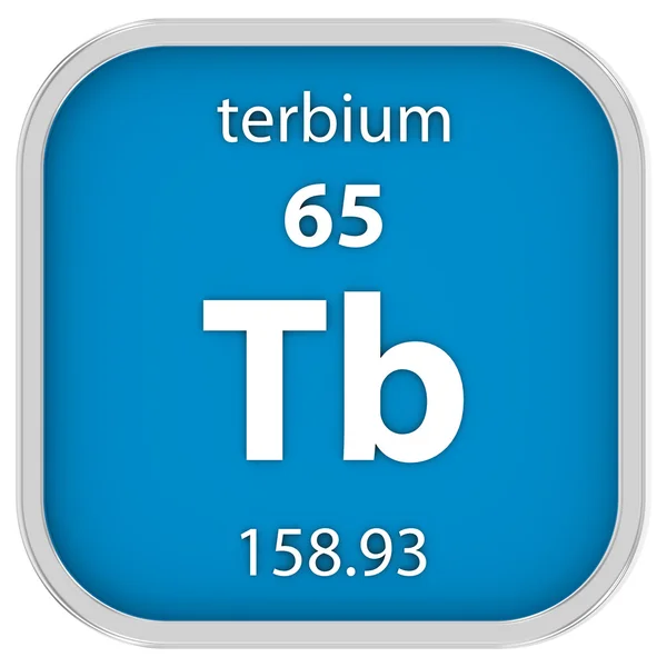 Terbium-Materialzeichen — Stockfoto