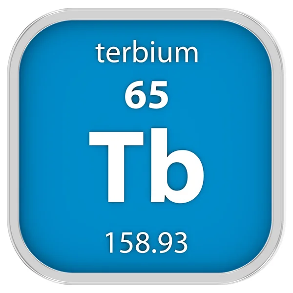 Sinal de material terbium — Fotografia de Stock