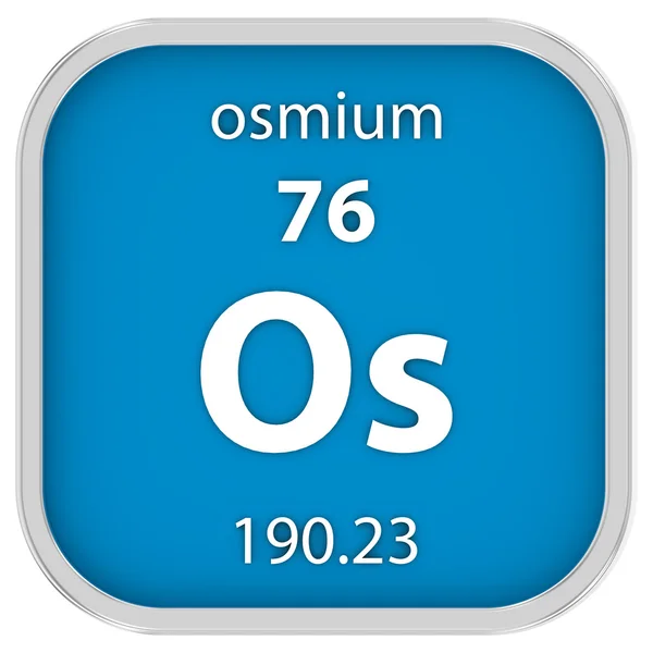 Osmium materiële teken — Stockfoto