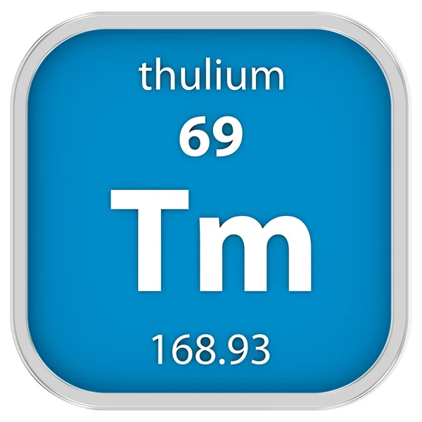 Thulium materiálu znamení — Stock fotografie