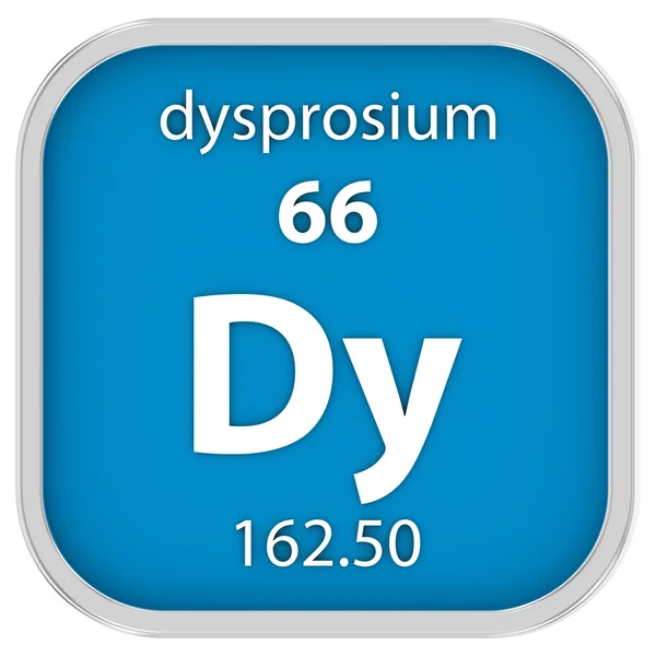 Dysprosium materiële teken — Stockfoto