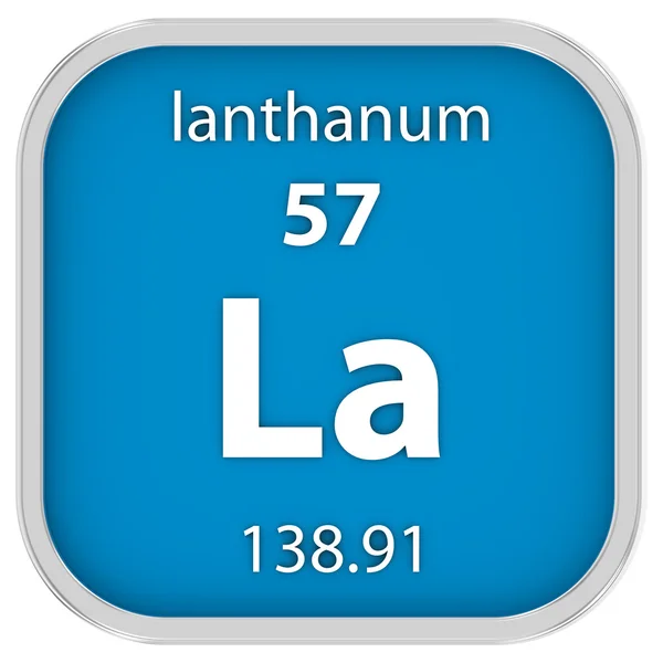 Lanthanium materiële teken — Stockfoto