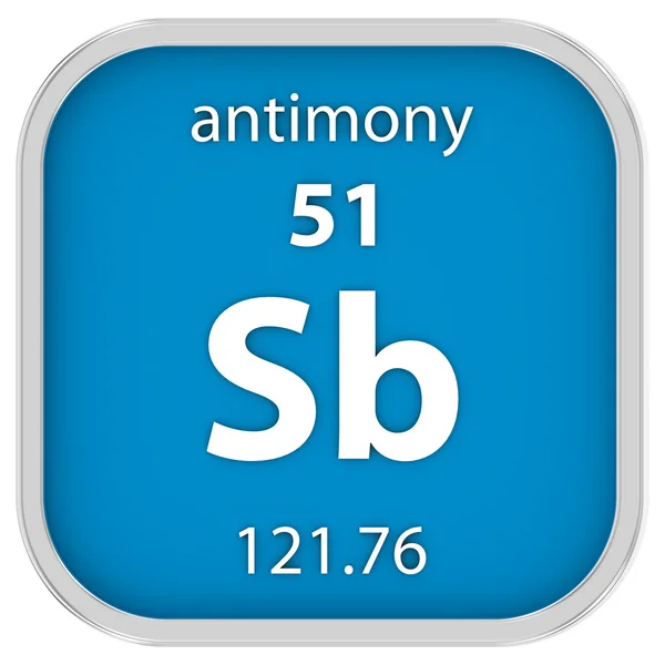 Signo de material de antimonio — Foto de Stock