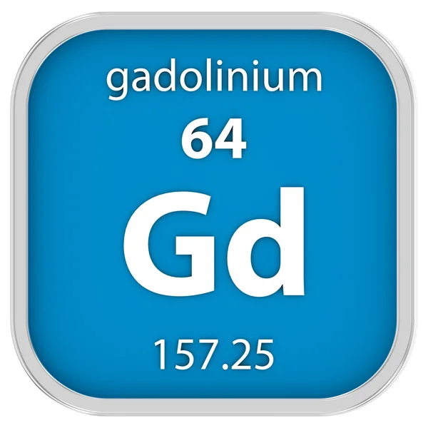 Gadolinium materiële teken — Stockfoto