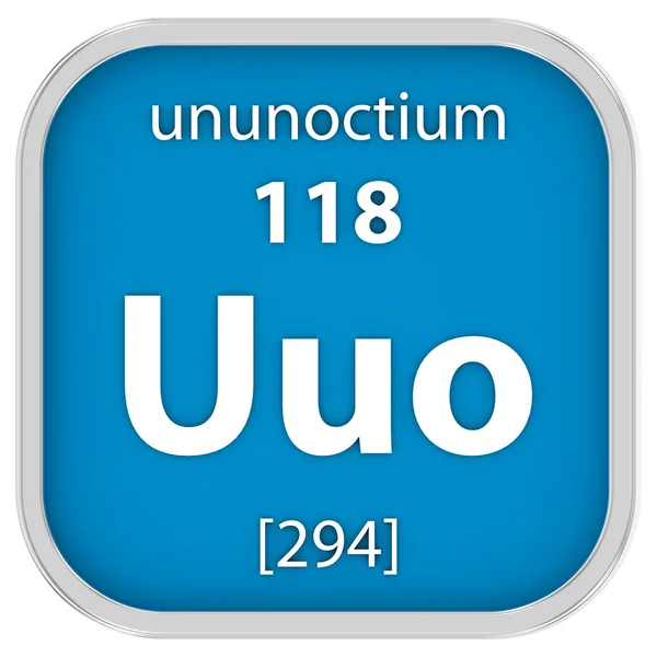 Ununoctium materiálu znamení — Stock fotografie