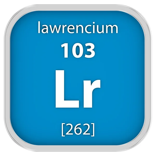 Lawrencium material sign — Stock Photo, Image