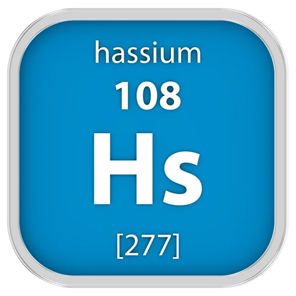 Segno materiale Hassium — Foto Stock
