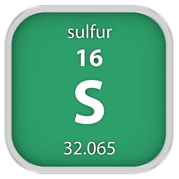 硫材料标志 — 图库照片