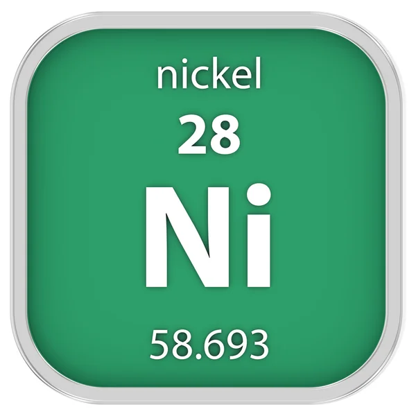 Nickel materiella tecken — Stockfoto