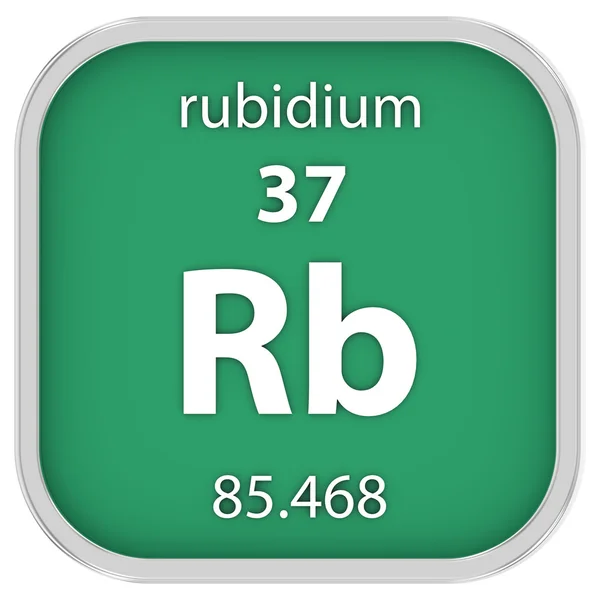 Rubidium materiële teken — Stockfoto