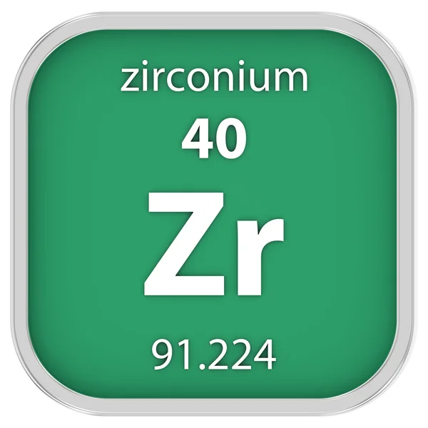 Zirconium material sign — Stock Photo, Image