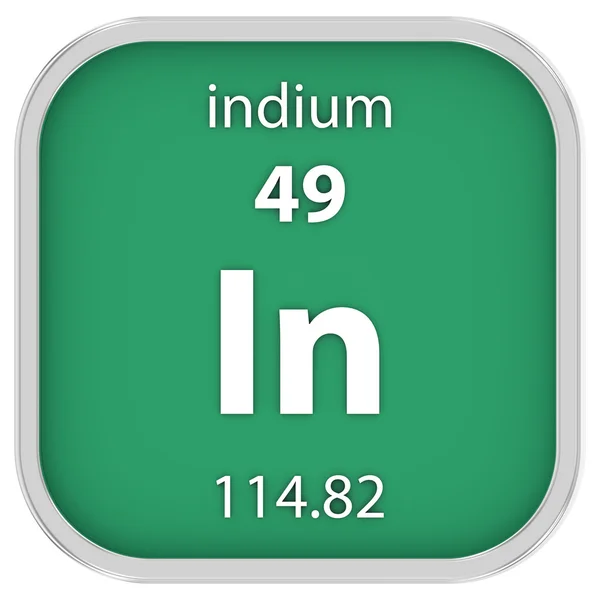 Indium materiella tecken — Stockfoto