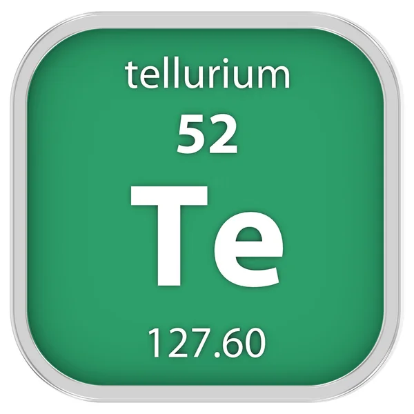 Materiał znak telluru — Zdjęcie stockowe