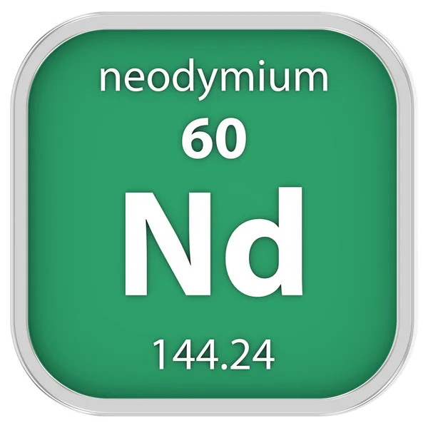 Neodymium materiële teken — Stockfoto