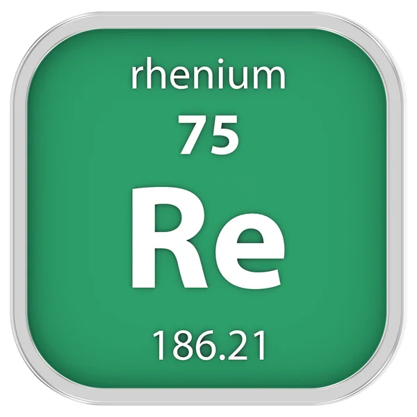 Renium materiële teken — Stockfoto